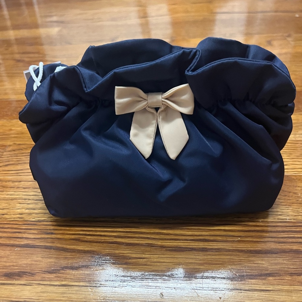 Stoney Clover Lane Bow Pouch Sapphire/Sand